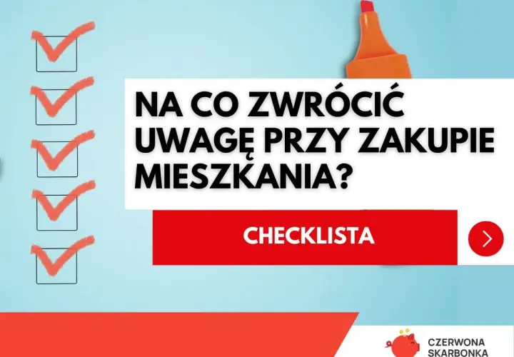Lista kontrolna: co sprawdzić przed kupnem mieszkania od dewelopera. Zaznaczone punkty na niebieskim tle.