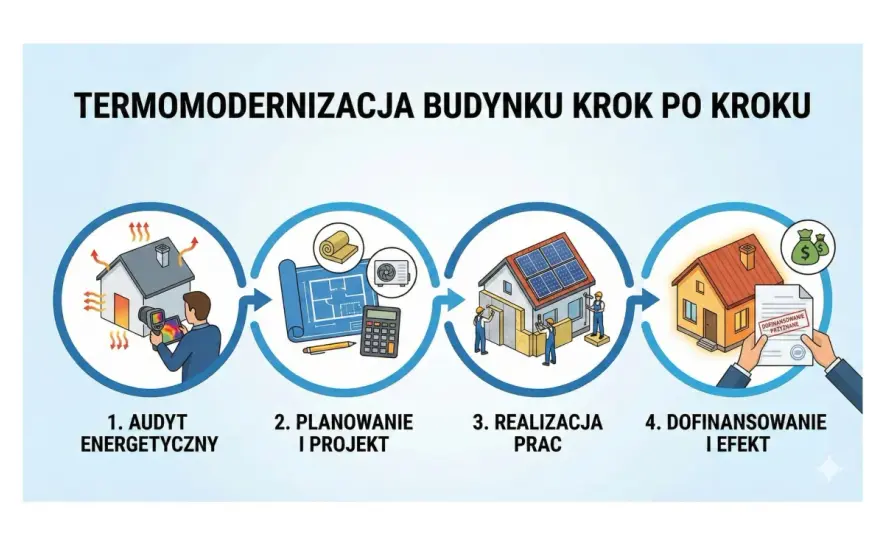 Termomodernizacja budynku: Pełny zakres prac, dotacje i zyski