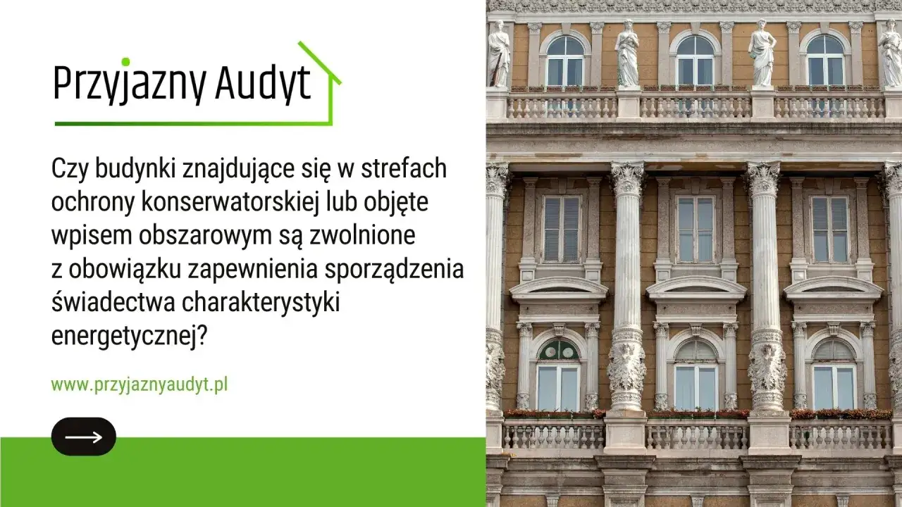 budynki zwolnione z świadectwa energetycznego