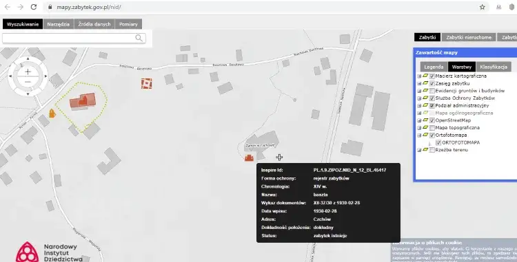 Sprawdzanie statusu zabytku online